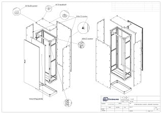 Stainless Steel Free Standing Electrical Cabinet Assembly Diagram
