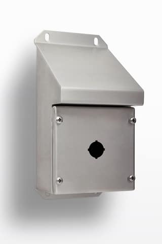 Push Button Enclosure with Sloped Roof